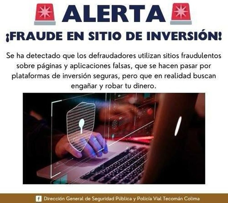En este momento estás viendo Autoridades de Tecomán emiten alerta por fraudes en páginas de inversiones