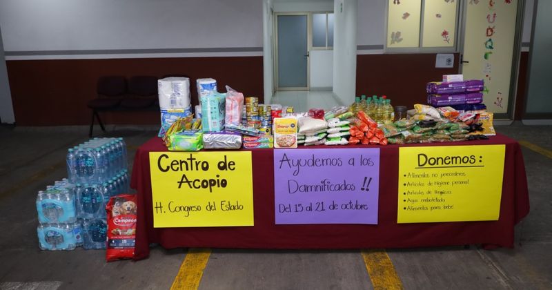 En este momento estás viendo Instala Congreso centro de acopio en apoyo a familias afectadas por inundaciones