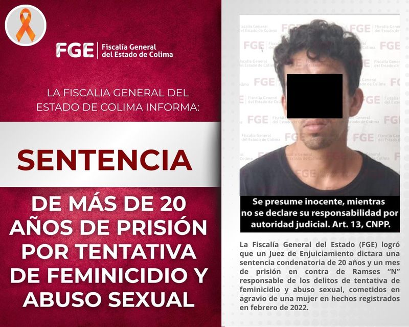 En este momento estás viendo Fiscalía obtiene sentencia de más de 20 años de prisión por tentativa de feminicidio y abuso sexual