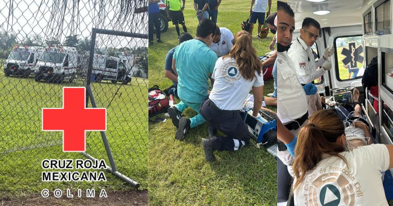 En este momento estás viendo Salvan la vida a adolescente con paro cardiaco en cancha de futbol, en Colima