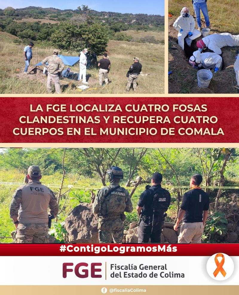En este momento estás viendo La FGE localiza cuatro fosas clandestinas y recupera cuatro cuerpos en el municipio de Comala