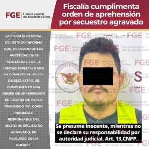Lee más sobre el artículo Fiscalía cumplimenta orden de aprehensión por secuestro agravado