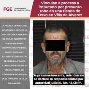Lee más sobre el artículo Vinculan a proceso a imputado por presunto robo en una tienda de Oxxo en Villa de Álvarez