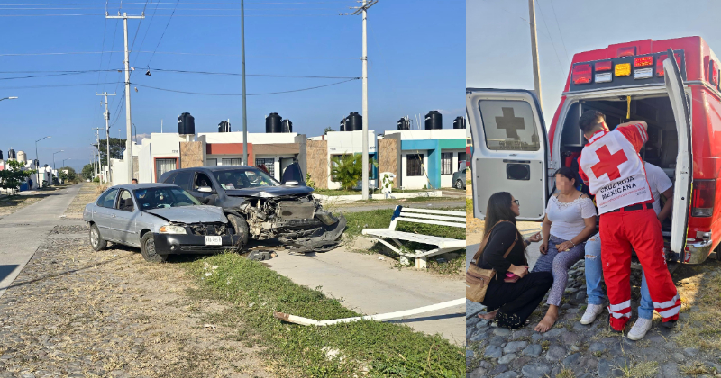 En este momento estás viendo Paramédicos de Cruz Roja Colima atienden a tres lesionados tras choque en el fraccionamiento La Fortuna
