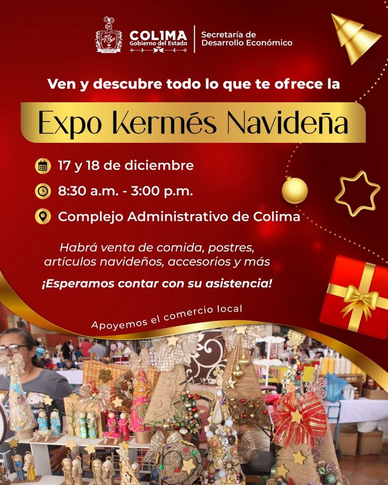 En este momento estás viendo Gobierno del Estado de Colima apoya al comercio local con Expo Kermés Navideña 2025