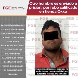 Lee más sobre el artículo Otro hombre es enviado a prisión, por robo calificado en tienda Oxxo