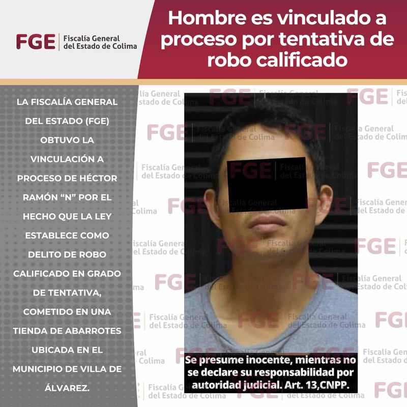 En este momento estás viendo Hombre es vinculado a proceso por tentativa de robo calificado