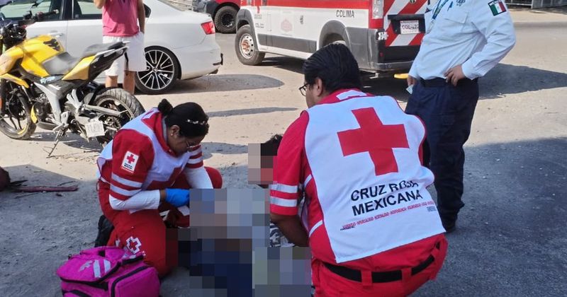 En este momento estás viendo Motociclista resulta lesionado tras choque en avenida Venustiano Carranza en Colima
