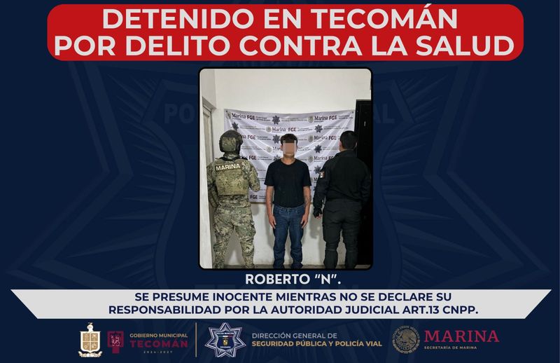 En este momento estás viendo Aprehende Policía de Tecomán a persona por delito contra la salud