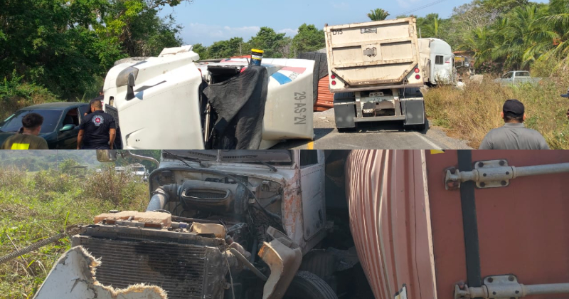 En este momento estás viendo Un muerto y un herido tras choque de tráileres en la carretera libre Armería–Manzanillo