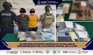 Lee más sobre el artículo Detienen en Tecomán a pareja por delitos contra la salud y contra la Ley Federal de armas y explosivos