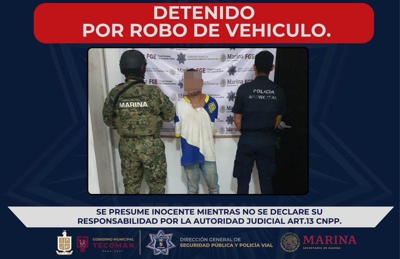 En este momento estás viendo Detienen en Tecomán a un hombre por robo de vehículo