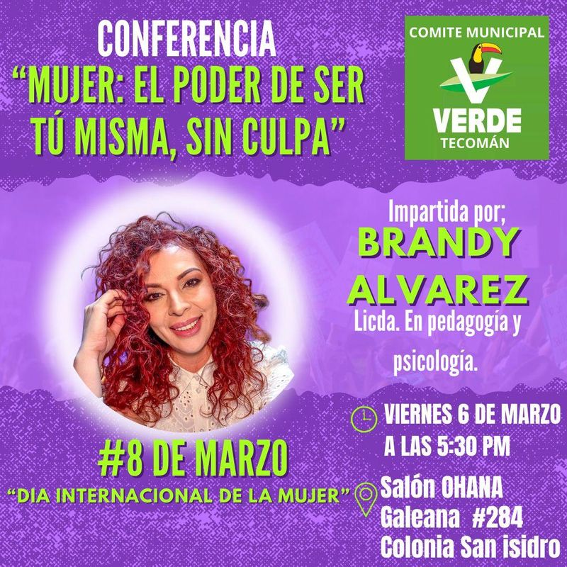 En este momento estás viendo PVEM Tecomán convoca a conferencia por el Día Internacional de la Mujer