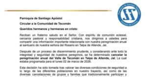 Lee más sobre el artículo Por inseguridad, suspenden peregrinación del Valle de Tecomán a Talpa