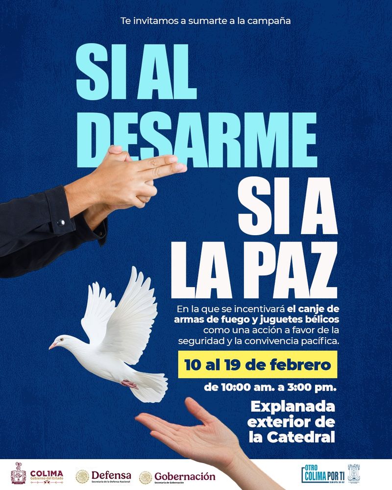 En este momento estás viendo Ayuntamiento de Colima se suma a la construcción de la paz e inicia programa de canje de armas