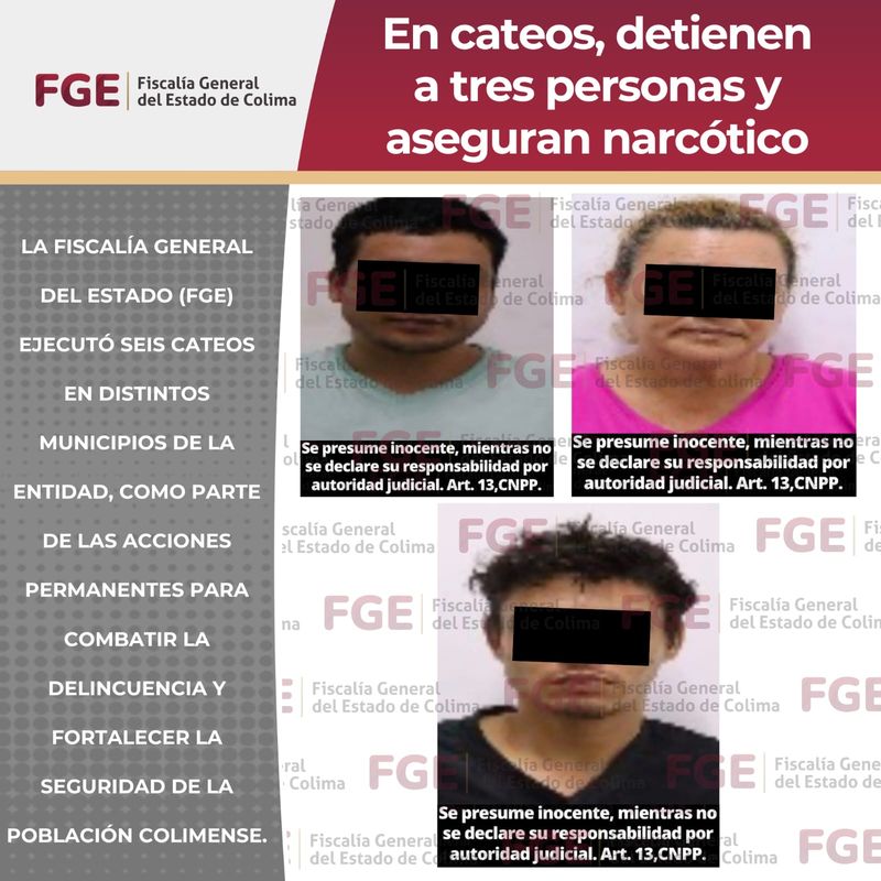 En este momento estás viendo Detienen a tres personas y aseguran narcótico