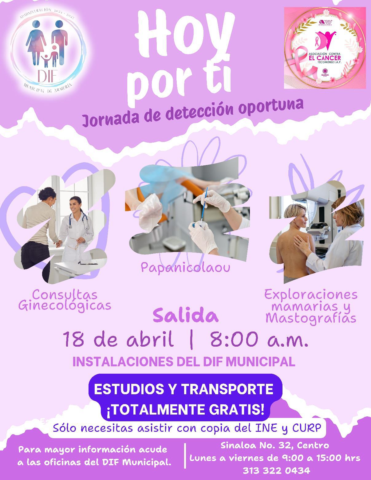 En este momento estás viendo DIF Armería invita a jornada gratuita de detección oportuna de Cáncer de mama