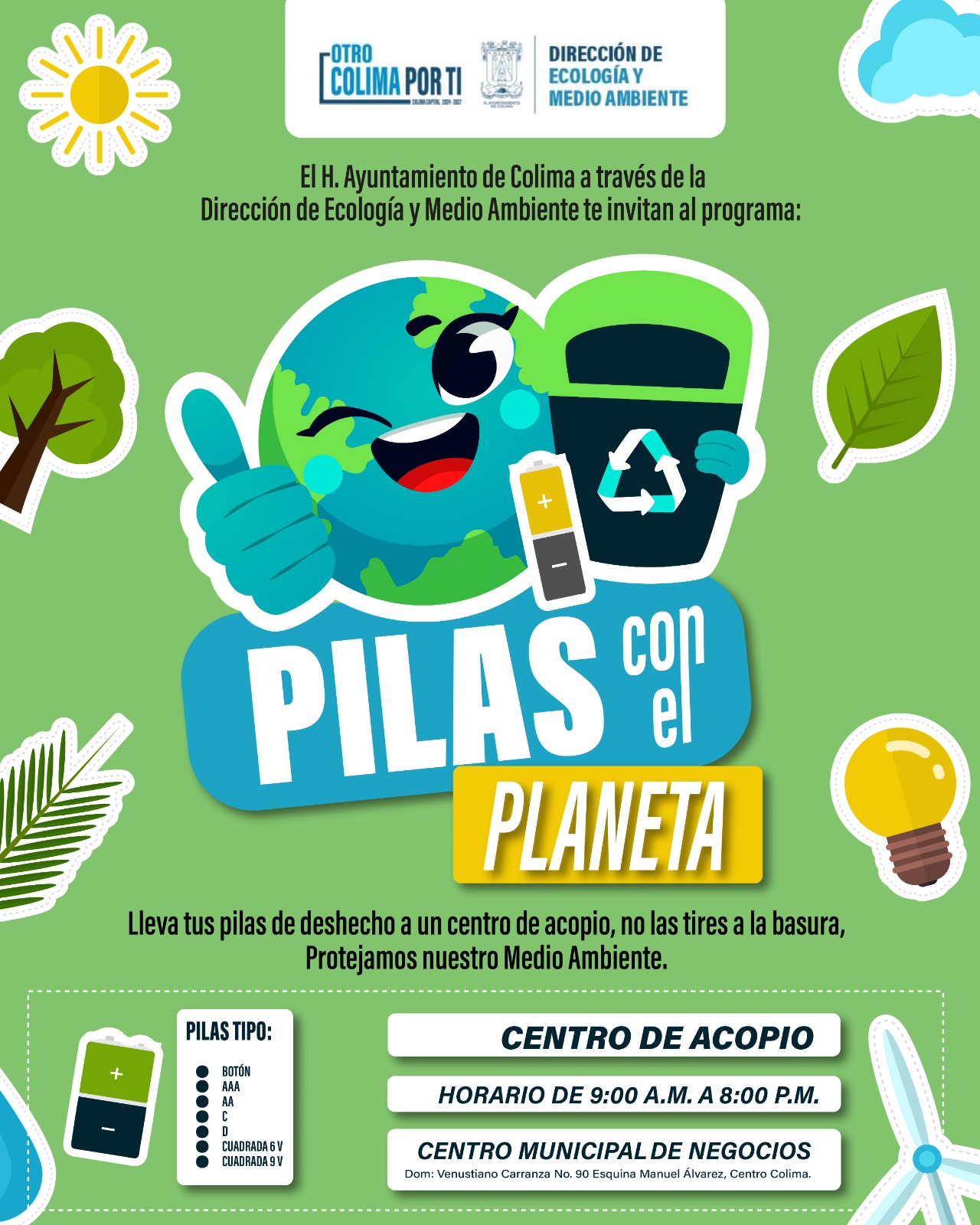 En este momento estás viendo Inicia en Colima programa permanente para acopio de pilas usadas