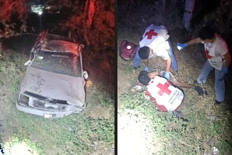 En este momento estás viendo Grave tras volcadura cerca del crucero de Tecuanillo