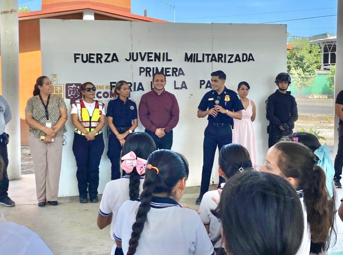 En este momento estás viendo Fuerza Juvenil Militarizada y cuerpos de emergencia fortalecen cultura de paz en primaria