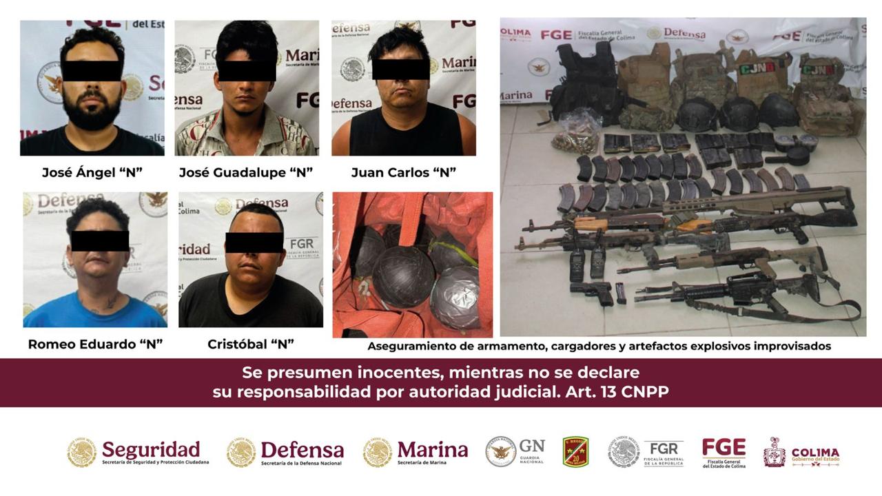 En este momento estás viendo Operativo en Tecomán deja cinco detenidos, dos abatidos y arsenal asegurado
