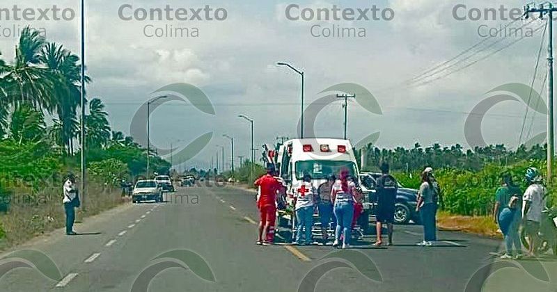 En este momento estás viendo Joven motociclista de 14 años resulta lesionado en accidente en Tecomán