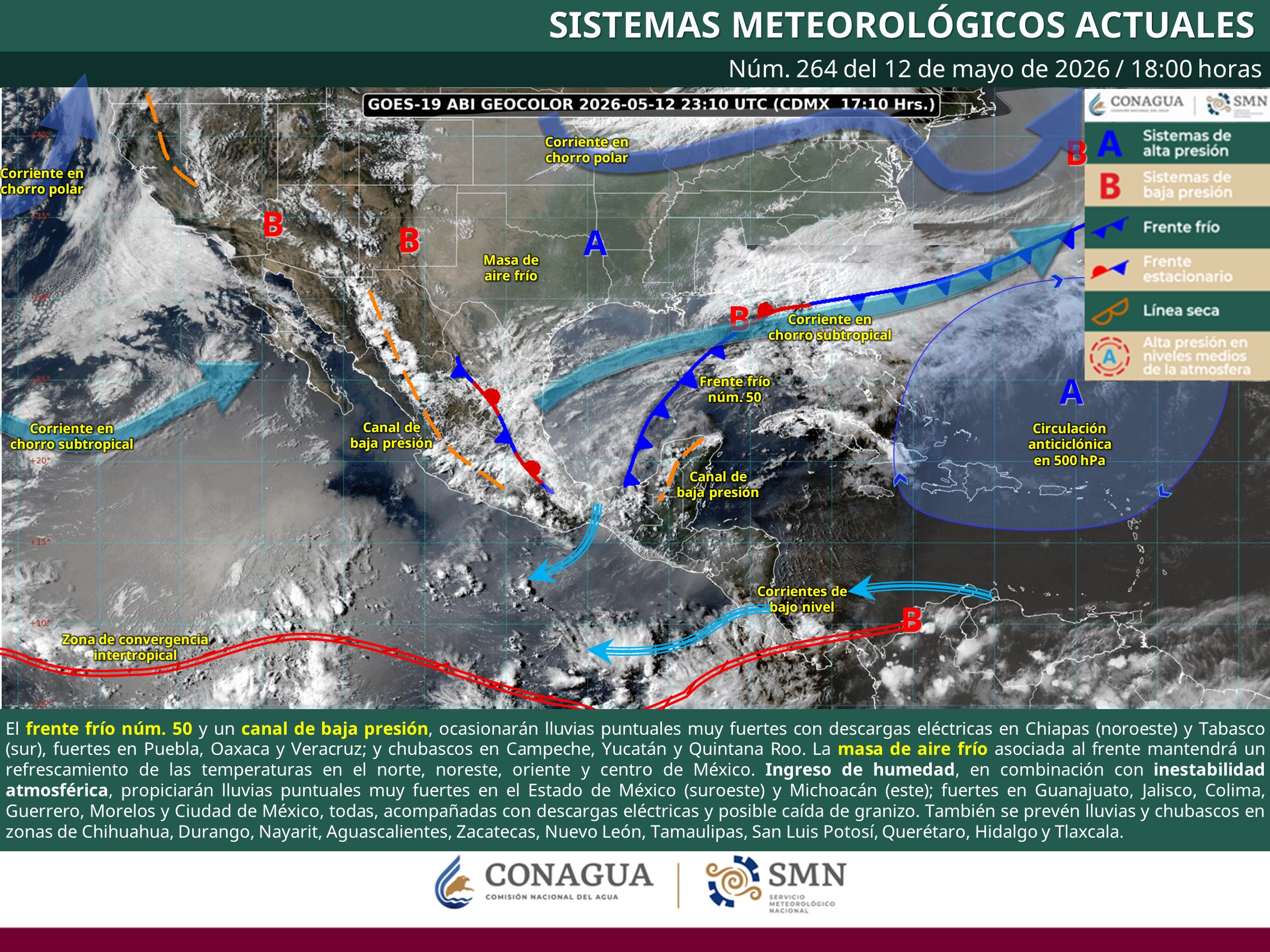 En este momento estás viendo SMN pronostica lluvias fuertes y altas temperaturas para Colima este miércoles