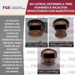 Lee más sobre el artículo En cateos, detienen a tres hombres e incautan envoltorios con narcóticos