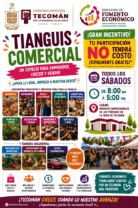 Lee más sobre el artículo Armando Reyna presenta el Tianguis Comercial ‘Hecho en Tecomán’ para impulsar el emprendimiento y a productores locales