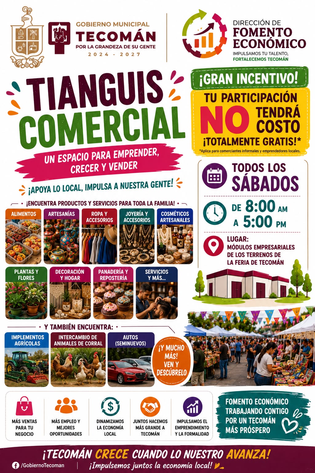 En este momento estás viendo Armando Reyna presenta el Tianguis Comercial ‘Hecho en Tecomán’ para impulsar el emprendimiento y a productores locales