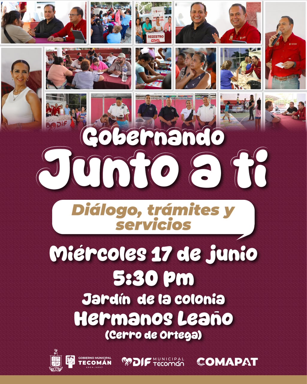 En este momento estás viendo Gobernando Junto a Ti llegará este miércoles 17 de junio a la colonia Hermanos Leaño de Cerro de Ortega