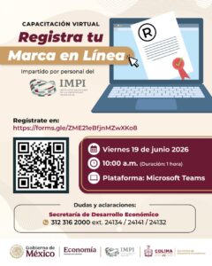 Lee más sobre el artículo Sedeco Colima invita a capacitación gratuita para realizar el registro de marca en línea