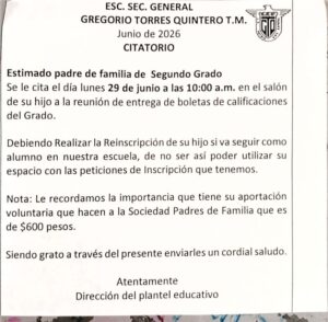Lee más sobre el artículo Se quejan por cuotas de hasta 600 pesos en la Secundaria Gregorio Torres Quintero en Tecomán