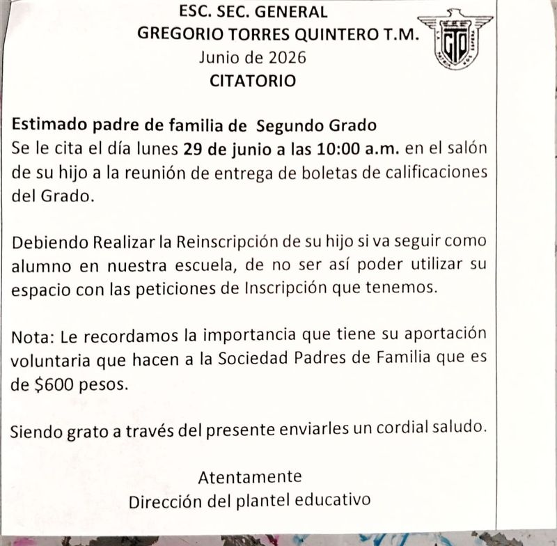 En este momento estás viendo Se quejan por cuotas de hasta 600 pesos en la Secundaria Gregorio Torres Quintero en Tecomán