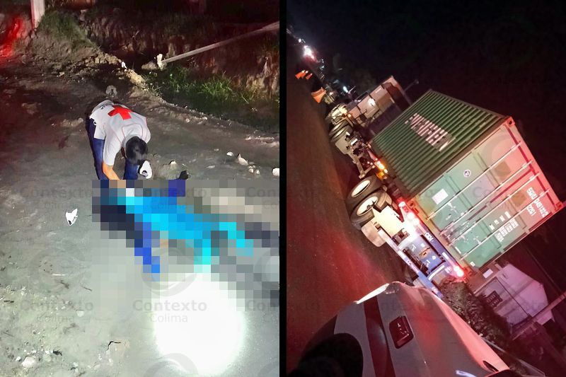En este momento estás viendo Muere joven motociclista al impactarse contra un tráiler estacionado en Tecomán