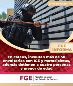 Lee más sobre el artículo En cateos, incautan más de 50 envoltorios con ICE y motocicletas, además, detienen a cuatro personas y menor de edad