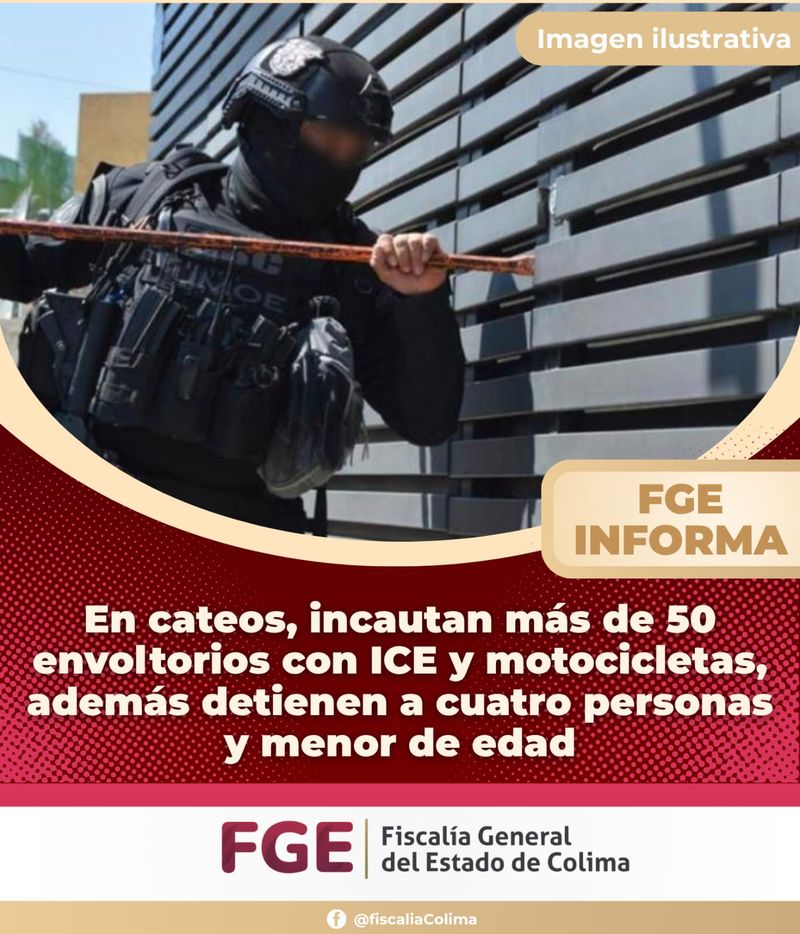 En este momento estás viendo En cateos, incautan más de 50 envoltorios con ICE y motocicletas, además, detienen a cuatro personas y menor de edad