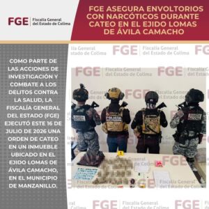 Lee más sobre el artículo FGE asegura envoltorios con narcóticos durante cateo en el ejido Lomas de Ávila Camacho