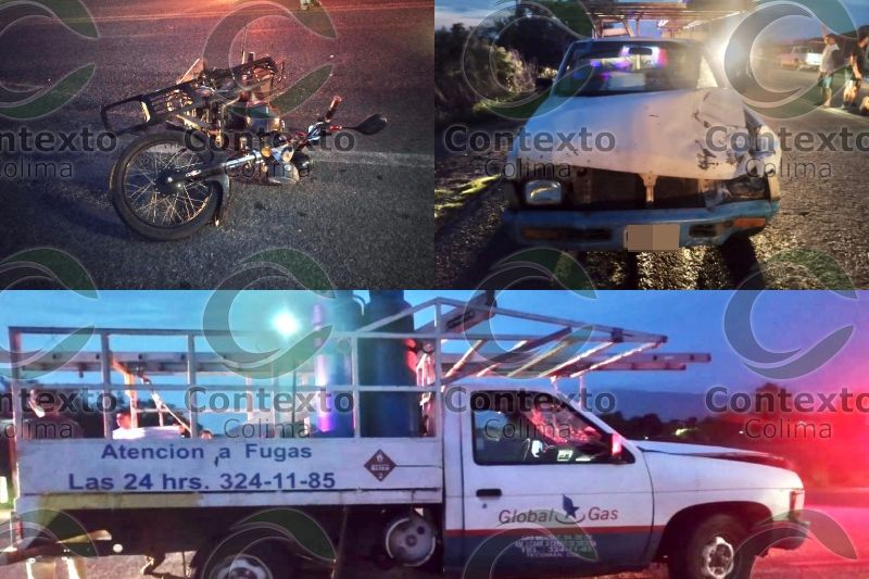 En este momento estás viendo Motociclista y su acompañante resultan lesionados tras choque con camioneta en Tecomán