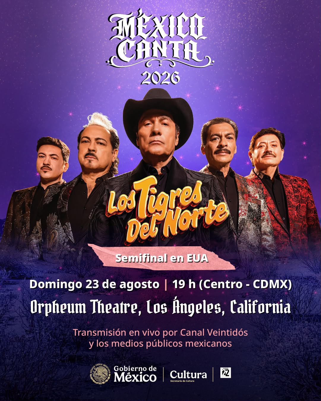 En este momento estás viendo ‘México Canta’ y los Tigres del Norte llegan a Colima por Canal 12 y Conexión 98.1 FM