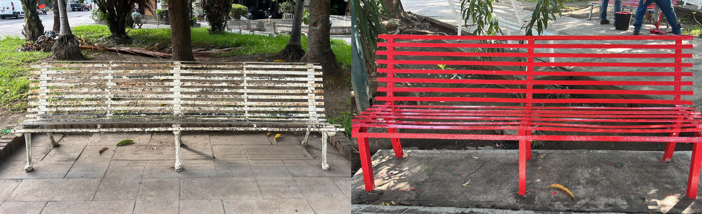 En este momento estás viendo Consulta ciudadana define nuevo color de bancas en jardines de Colima capital