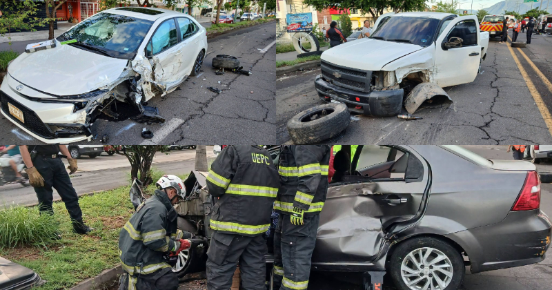 En este momento estás viendo Accidente entre tres vehículos deja cuatro lesionados en Villa de Álvarez