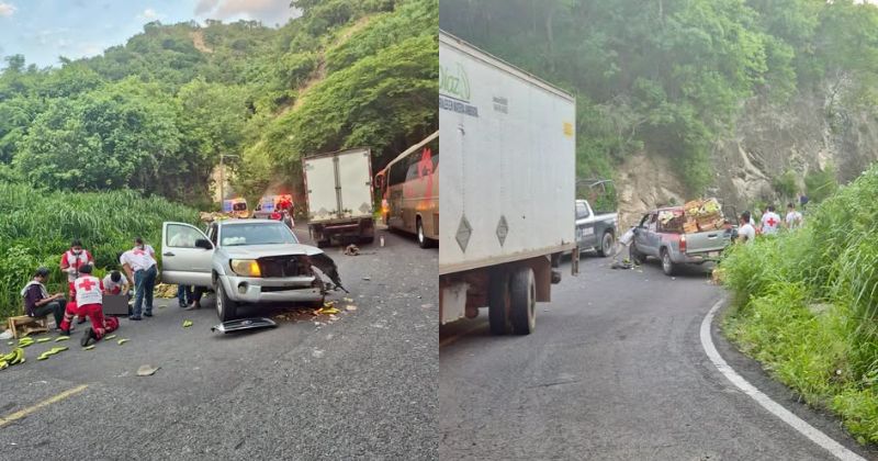 En este momento estás viendo Atienden a cuatro personas tras accidente en la carretera Tecomán-Jala