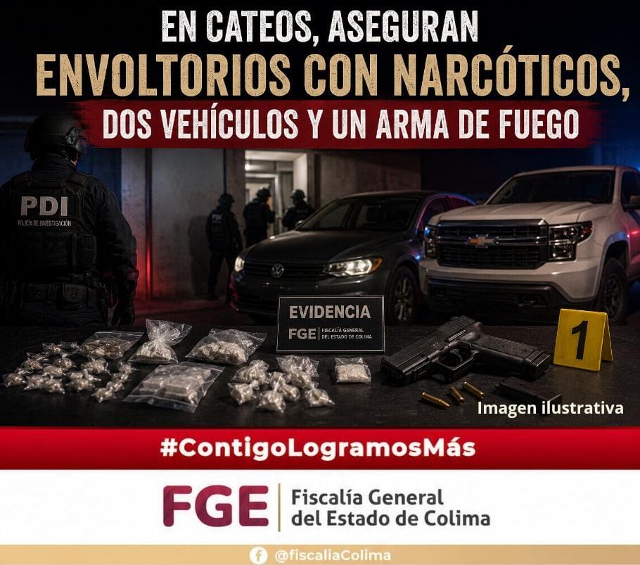En este momento estás viendo Fiscalía asegura envoltorios con narcóticos, dos vehículos y un arma de fuego