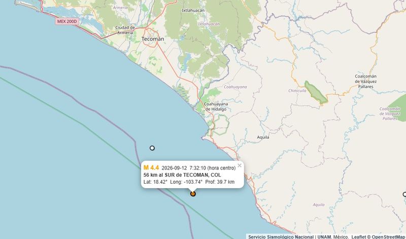 En este momento estás viendo Sismo de magnitud 4.4 se percibe en varias zonas de Colima
