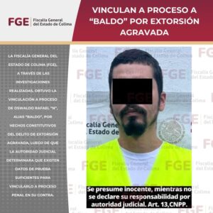 Lee más sobre el artículo Vinculan a proceso a “Baldo” por extorsión agravada