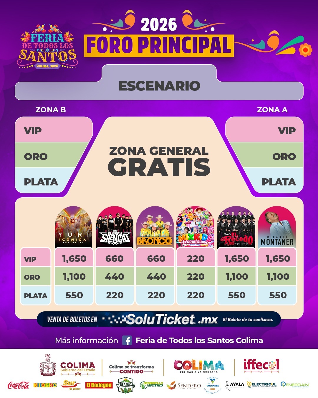 En este momento estás viendo Feria de Colima ofrecerá 6 conciertos gratuitos y habrá zona preferente en el Foro Principal